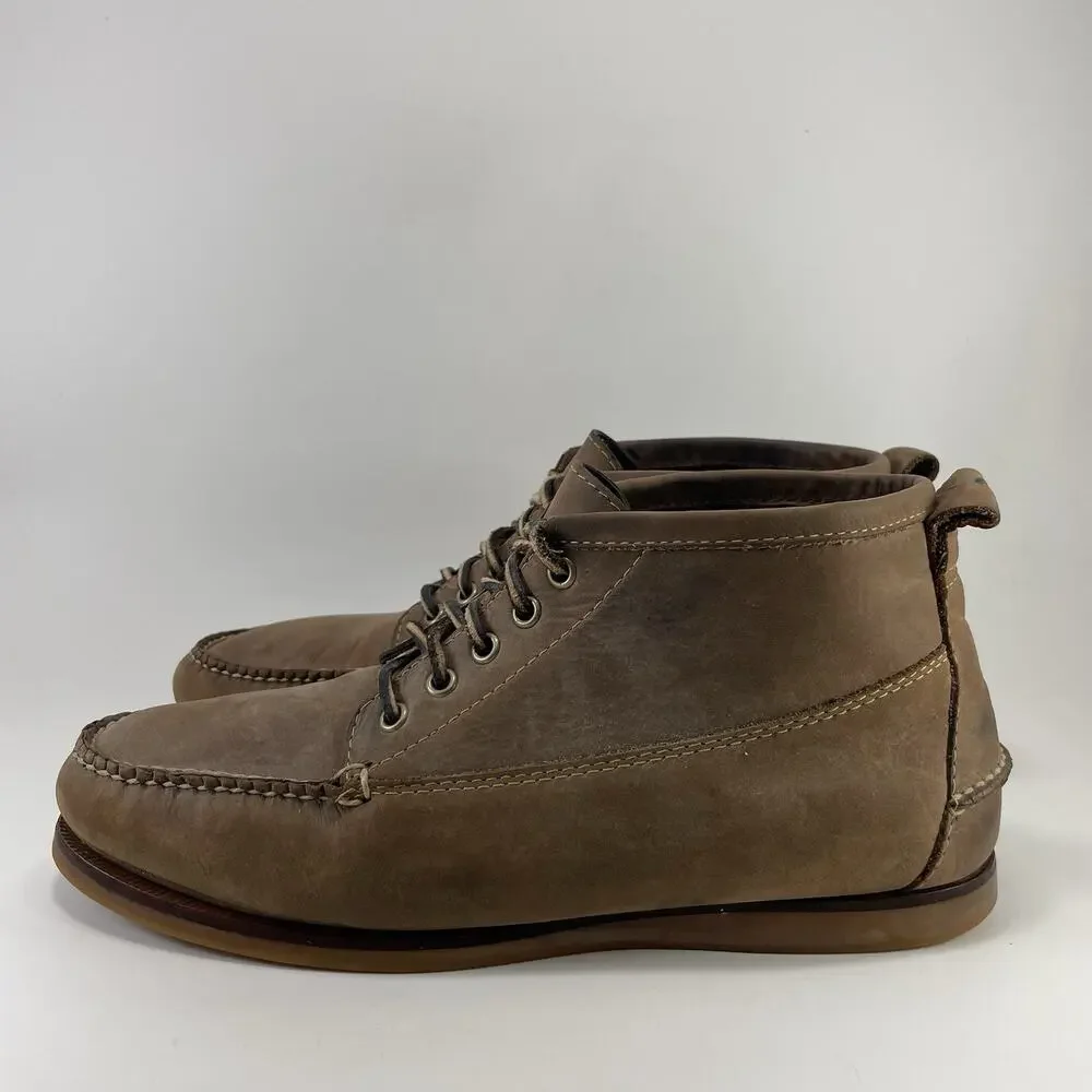 L.L. Bean Jackman Ranger Leather Moc Toe Ankle Chukka Boots Mens Size 10 D